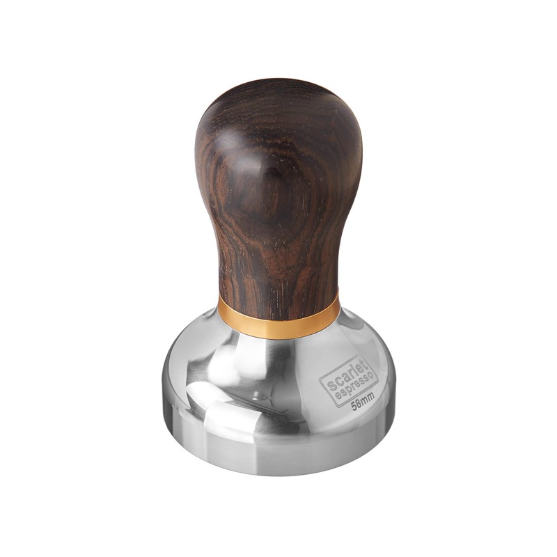 Scarlet Espresso Vittoria Tamper for Barista with Ergonomic Precious Wood