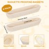 Vesici 15 Inches Baguette Banneton Proofing Basket 6 Pack with