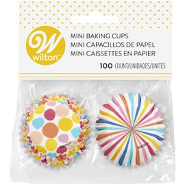 Mini Baking Cups-Dot Stripe 100/Pkg