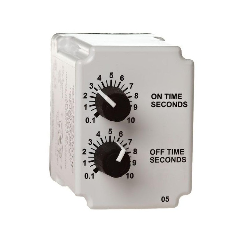 Time Delay Relay, 24VAC/DC, 10A, DPDT, 2VA