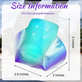 2 protectores de piel sintética para patines de cuatro ruedas (color arcoíris, patrón sólido)