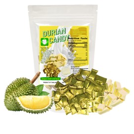 LUNGCHA DURIAN Toffee Flavors Fruit Candy, the product of Thailand 3.5 Oz (100 gram) (Durian)