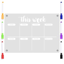 Operitacx Magnetic Dry Wipe Acrylic Board for the Refrigerator, Dry Wipe Acrylic Board, White Board for the Refrigerator, 11 67 x 8 8 cm, 25 Inches, Dry Wipe Clean