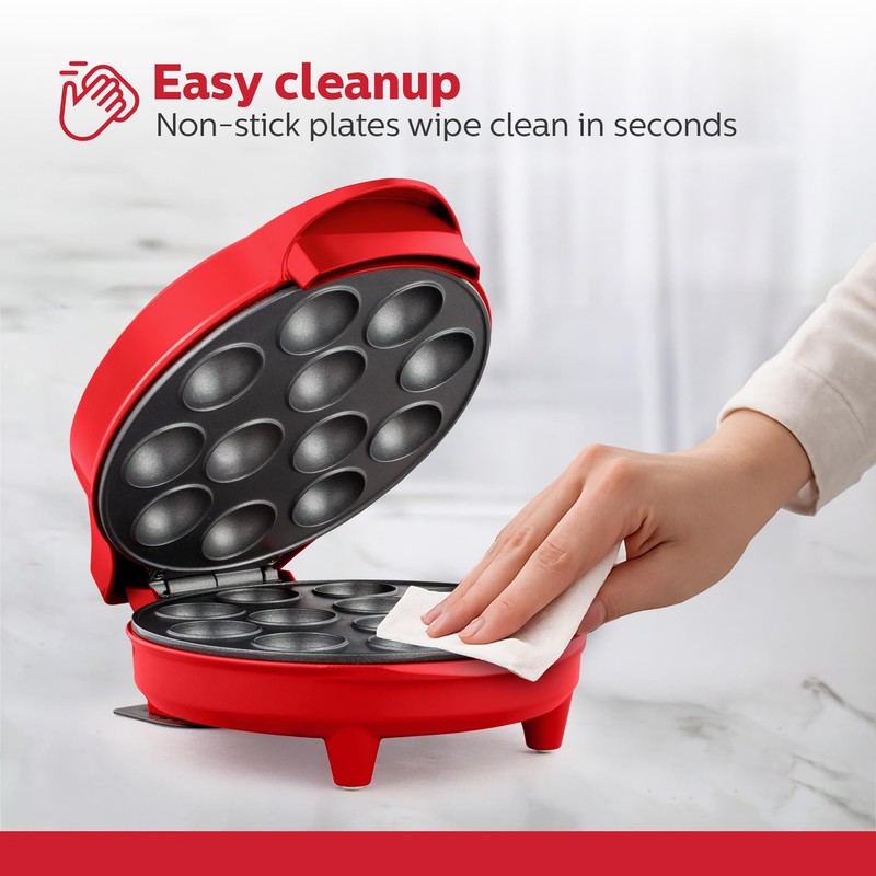 Holstein Housewares 12-Count Cake Pop Maker with Non-Stick Plates &