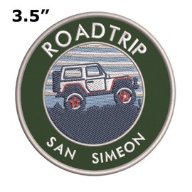 Roadtrip! San Simeon, California Embroidered DIY Iron on or Sew-on Decorative Patch Badge Emblem Appliques ~ Explore Wander Adventure Souvenir Series