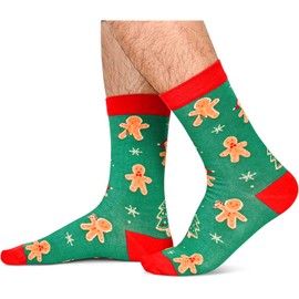 HAPPYPOP Funny Christmas Socks for Women Men - Holiday Socks Gingerbread Socks, Christmas Gifts Stocking Stuffers Secret Santa Gifts