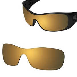 Saucer Premium Replacement Lenses for Oakley Antix Sunglasses, High Definition - Bronze Gold Polarized