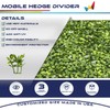 Windscreen4less Mobile Privacy Fence Hedge Divider with Wheels Movable Backdrops