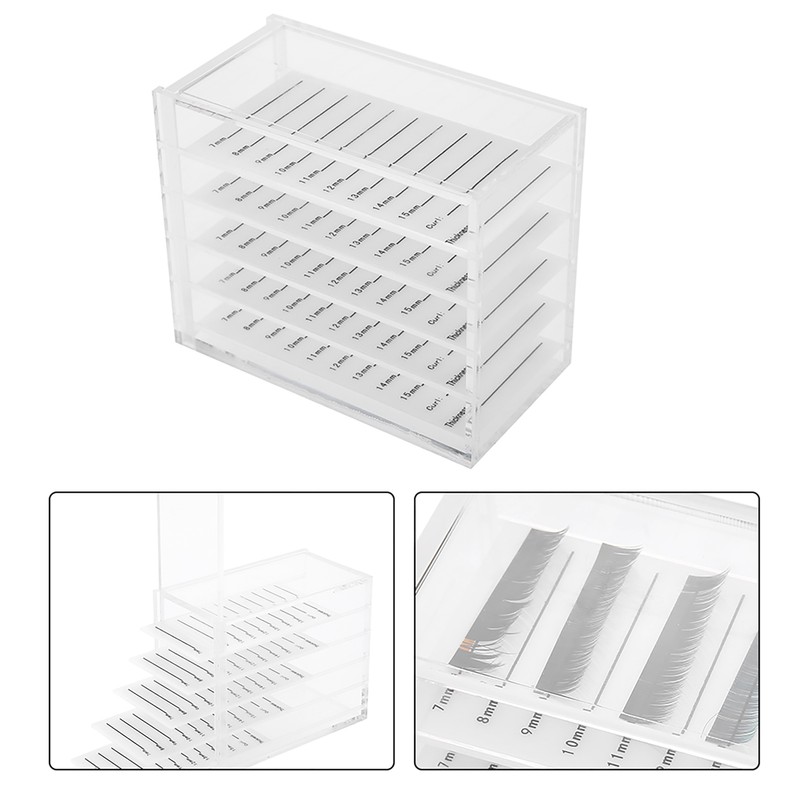 5 Layers Eyelash Extension Storage Box False Eyelash Display Makeup