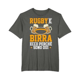 Sportivo Giocatore di Rugby Regali Rugby E Birra Maglietta