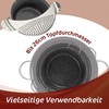 4smile Pasta Strainer Stainless Steel Rust-Proof – Space-Saving Pasta Strainer