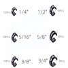 52pcs Cable Clamps Assortment Kit,304 Stainless Steel Cable Clamp Kit