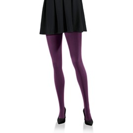 sesto senso Women's Thermal Tights Winter Warm 100 Denier Opaque, Purple - Purple