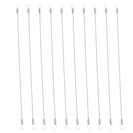 PATIKIL 16" Cabinet Door Restraint, 10 Pcs Cabinet Hinge Limiter Stainless Steel Flexible Braided Cable for Limiting Chest Cupboard Door Swing Closet Opening Angle