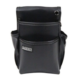 SK11 SWZ-10 Waist Bag, 2 Tiers, Water-Resistant PVC Laminate Coating Material, Black