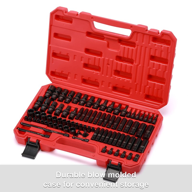 CASOMAN 1/4 Inch Drive Master Impact Socket Set with Adapters,