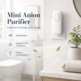 Mini Plug-In Negative Ion Device for Small Spaces – Compact Air-Care Unit for Home, Bathroom & Utility Areas
