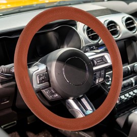 Universal Car Steering Wheel Cover, Silicone Steering Wheel Protector Anti-Slip Auto Steering Wheel Cover for 14.17~16.54in Steering Wheel Diameter, Direct Replacement