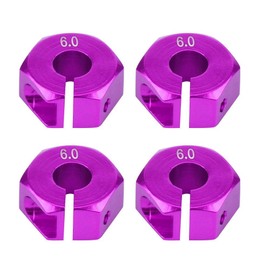 Tbest Wheel Hub Adapter 12 mm, Wheel Hub Adapter for HSP Sakura 1/10 Scale RC Car 1/10 Wheel Carrier Model Making Wheel Spacer (6 mm Purple)