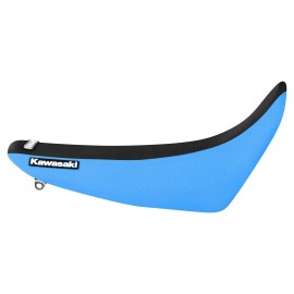 Enjoy Mfg 1995 - 2007 KAWASAKI KDX 200/220 seat cover  LIGHT BLUE/BLACK standard #85 LOGO