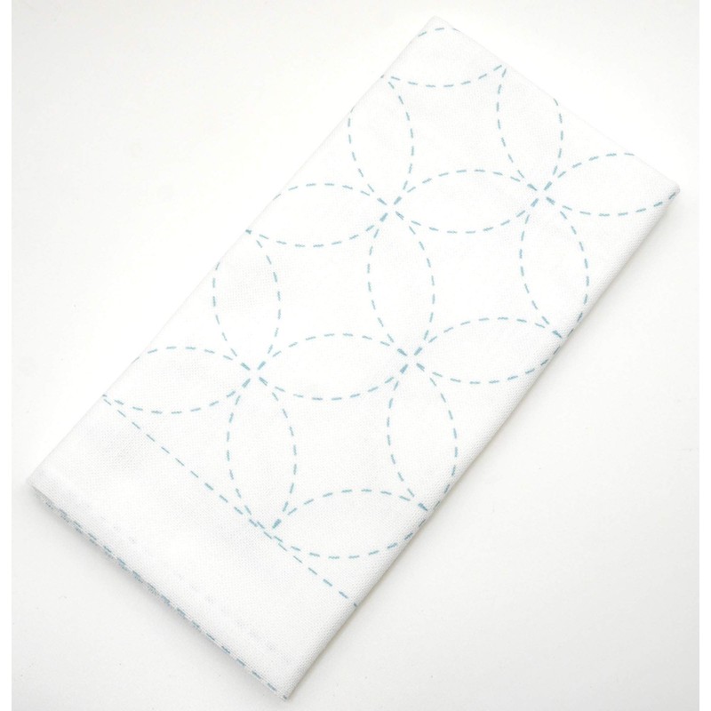 DARUMA No. 1003 Sashiko Dish Towel, White, Cloisonne