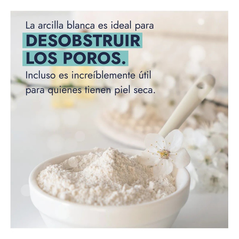 arcilla blanca cosmética caolin