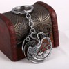 Bkinpid Dragon Key Chain Targaryen Key Chain (Red)