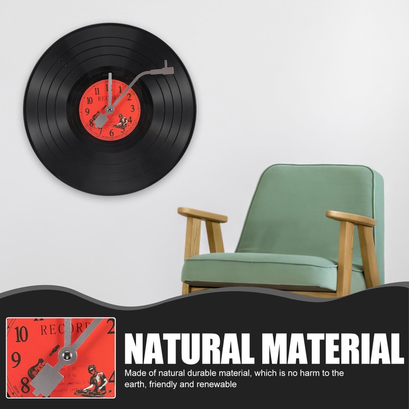 Alipis Vinyl Record Wall Clocks, 30cm Creative Music Vinyl Records