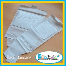 PawFlex Basic Leg Bandages for Dogs, Cats and Other Pets First Aid Non-Adhesive Fur Friendly - Value 16 Pack (Standard,& Wide) (Medium)