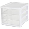 Sterilite 4-Pack 3 Drawer Unit, Plastic Desktop Organizer with Clear
