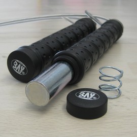 BAY® Super Grip Professional Steel Skipping Rope, Retrofittable with Weight Handles, High Speed, Adjustable Length, Jump Rope, Bouncy Rope, Boxing, Fitness, Kickboxing, Muay Thai, Thai Boxing, Martial