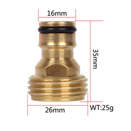 2 Pack Brass Garden Hose Tap Connector,3/4 inch Brass Male Threaded Tap Connector for Hose Pipe,Copper 3/4" BSP Hose Connector Male Watering Fittings for Threaded Faucet Adapter Quick Connector