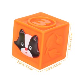 Kisangel 9pcs Soft Building Blocks Colorful for Early Development Safe and Blocks with Unique Patterns Montessori Stacking for Boys for Bath and Cognitive Skills