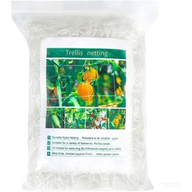 DERAYEE Gardening Net, Gardening Tunnel, Width 5.6 ft (1.67 m) x Height 16.9 ft (5 m), 5.9 inches (15 cm), Grid Netting