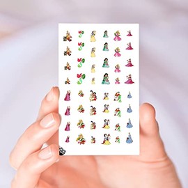 Princess Christmas Clear Water-Slide Nail Designs