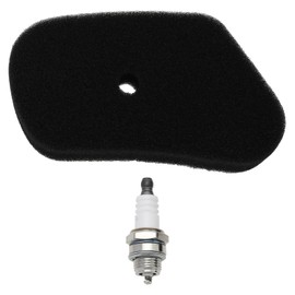 SING F LTD 2pcs Lawnmower Air Filter Kit Compatible with Honda GV100 HR173 HRB423 HRB535 Filter Sponge+L7T Spark Plug 17211 ZG1 700 Lawnmower Replacement Parts