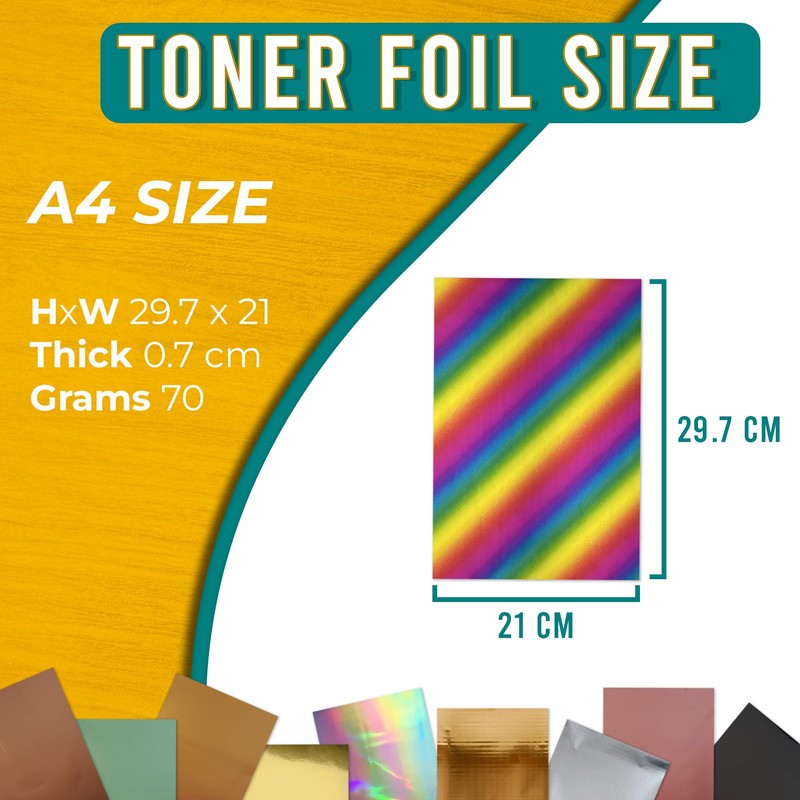 Toner Foil Multipack | 50 A4 Sheets | 5 x