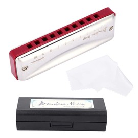 Fafeims Waterproof Harmonica Mouth Organ Harp 20 Tone Harmonica Gift (Purplish red)