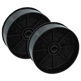 vhbw 2 x Activated Carbon Filters Compatible with Beko CTB 6407 XH, CTB 9407 X, CTB6250X, CTB 6407 W, CTB 6407 X Cooker Hood - 12.4 cm
