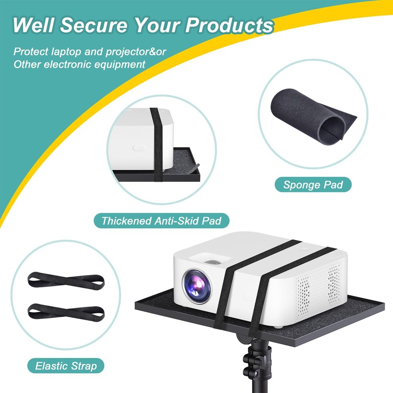 Facilife 2 Shelves Projector Stand Tripod, Mobile Laptop Cart on