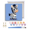 Ginfonr Framed Paint by Numbers Kit for Adults, Zebra Acrylic