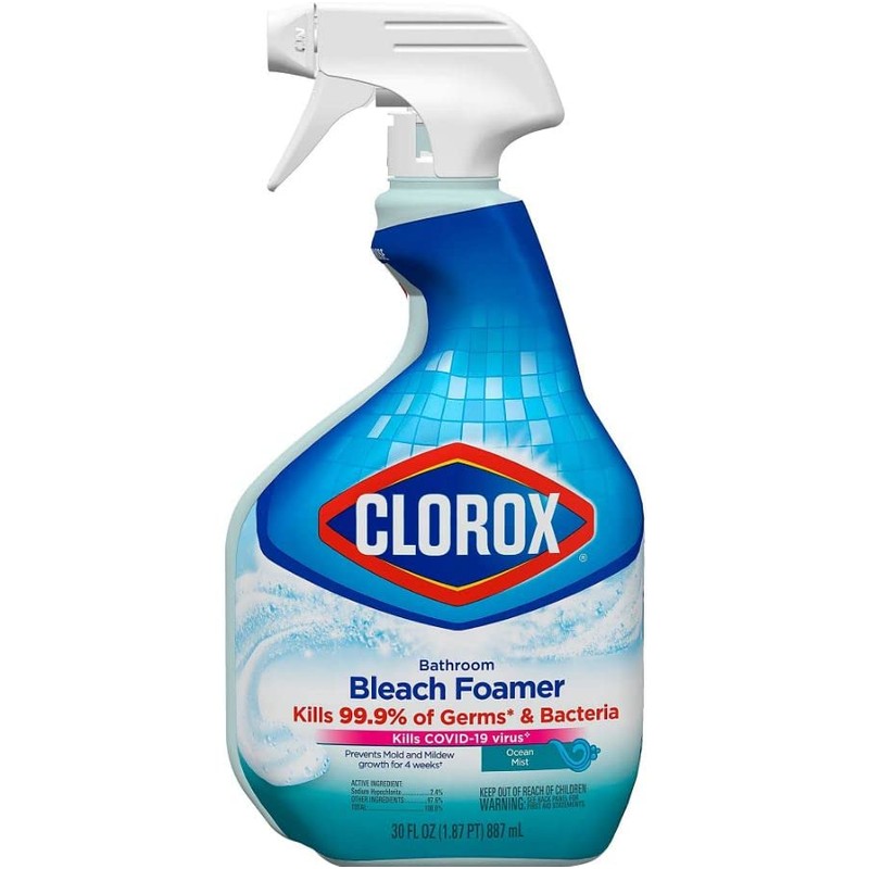 Clorox Bleach Foamer Bathroom Cleaner, 30 Fl Oz (Pack of