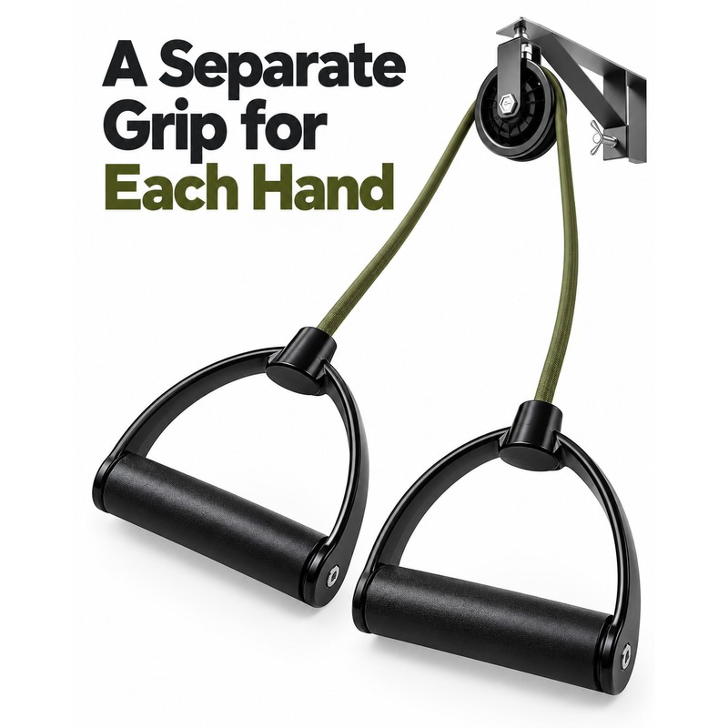 Over Door Shoulder Pulley - Screw-Fastened Bracket and Two Handles
