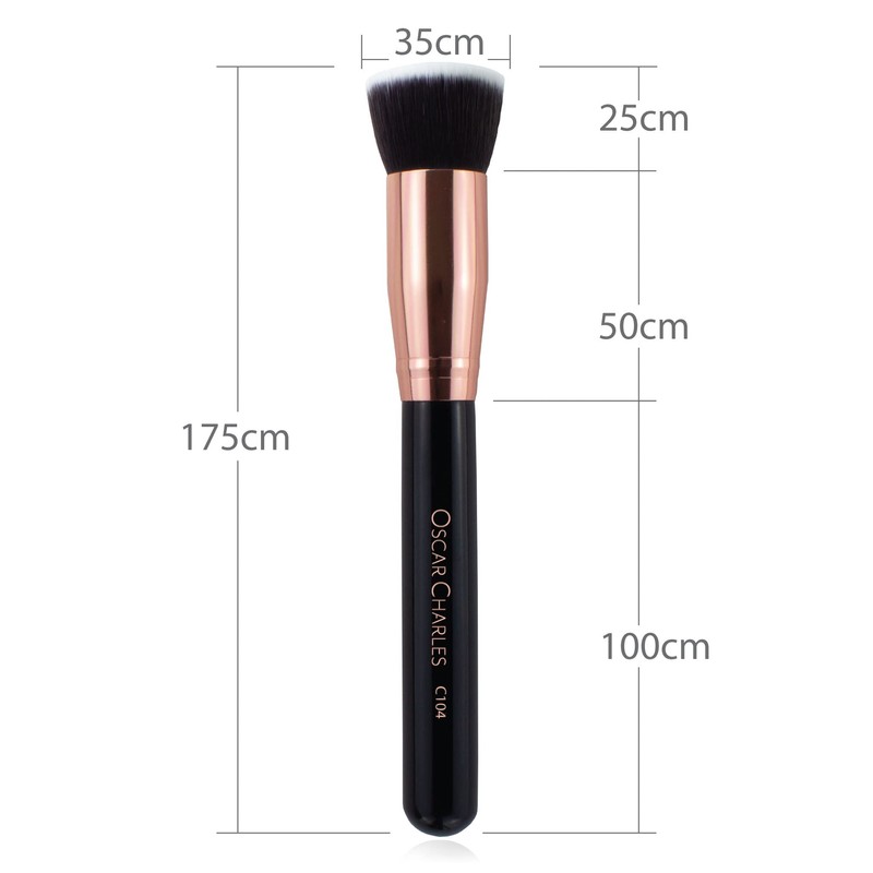 Oscar Charles 104 Luxe Professional Flat Top Foundation Buff Makeup