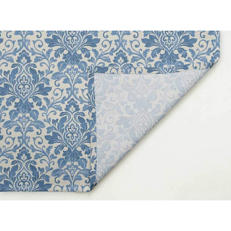 S4Sassy Blue Leaves & Damask Floral Cotton Napkin Printed Everyday