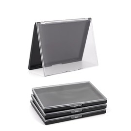 Paleta magnética de maquillaje con parte superior transparente, paquete de 3 cajas de almacenamiento para sombra de ojos vacías con 60 calcomanías adhesivas de metal para bricolaje,