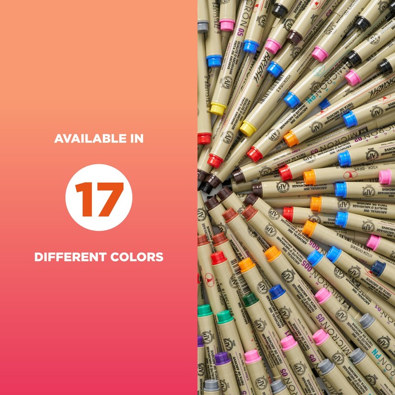 SAKURA Pigma Micron Black Ink Multi-tip Set, 10 Pack