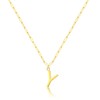 Momlovu Gold Initial Necklace for Women Girls -18K Gold Plated