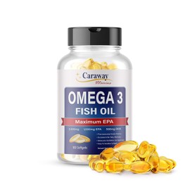 Aceite de pescado Omega 3 de 2.000 mg de grado farmacéutico. 1000mg EPA 500mg DHA. Cápsulas sin eructos sin sabor a pescado. Todo natural, orgánico, sin OMG, sin gluten para hombres y mujeres.