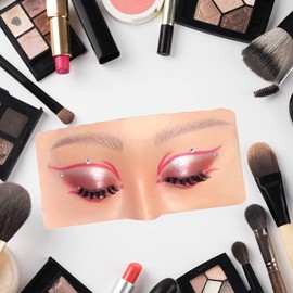 spier Makeup Practice Face Board 3D Realistic Pad, Eyeshadow Eyeliner Eyebrow Lash Mapping Realistic Face Skin Eye Make up Practice Model for Self-Taught or Professional Enthusiasts